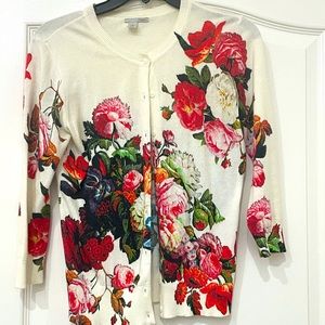 multicolor floral cardigan